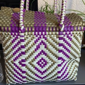 Artisan hand woven bag-lunch pail